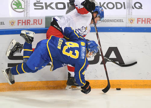 Sweden's Tom Nilsson falls