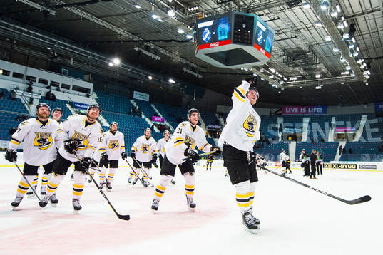 Panterns spelare jublar