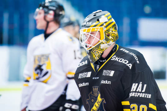 s målvakt Erik Källgren deppar