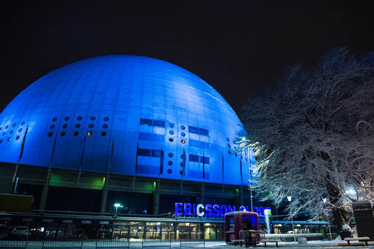 Exteriör vy av Globen