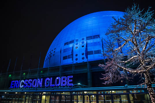 Exteriör vy av Globen