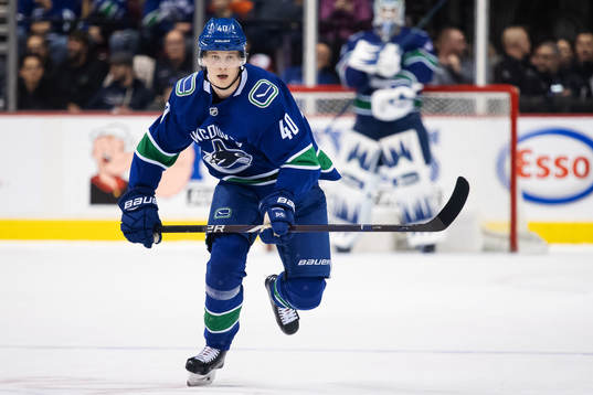 Elias Pettersson of Vancouver Canucks