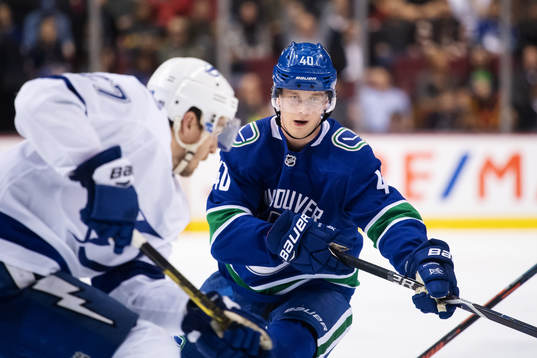 Elias Pettersson of Vancouver Canucks