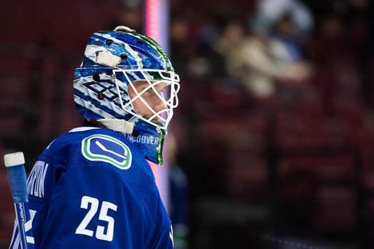 Goaltender Jacob Markström of Vancouver Canucks