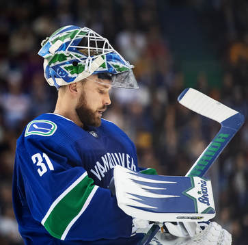 Goalkeeper Anders Nilsson of Vancouver Canucks