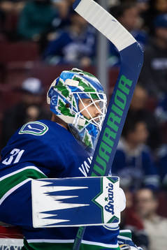 Goalkeeper Anders Nilsson of Vancouver Canucks