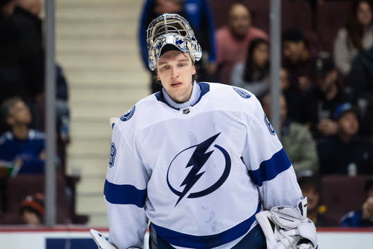 Goalkeeper Andrei Vasilevskiy of Tampa Bay Lightning