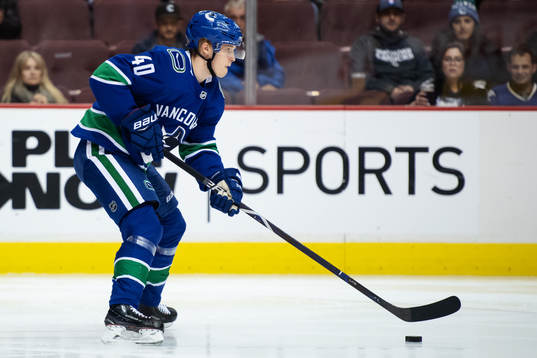 Elias Pettersson of Vancouver Canucks