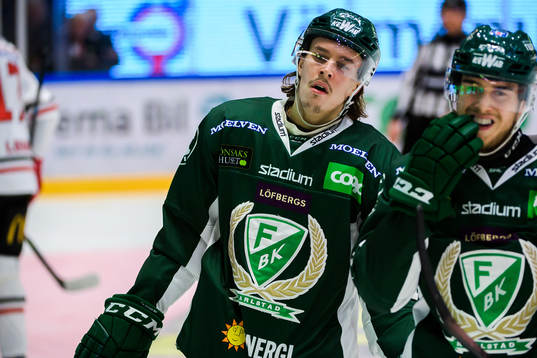 Färjestads Joakim Nygård och Michael Lindqvist deppar