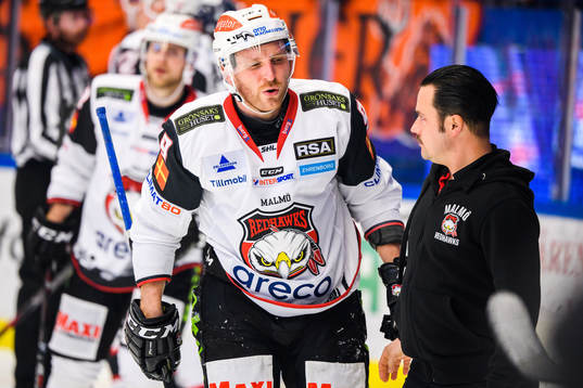 Malmö Redhawks Frederik Storm har ont
