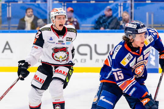 Malmö Redhawks Matias Lassen skriker
