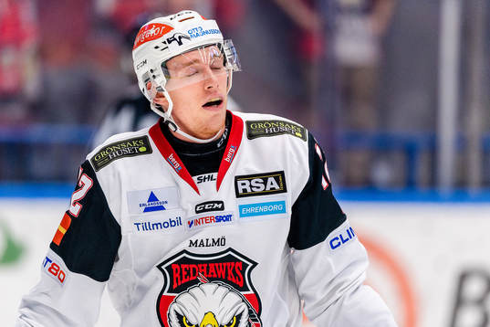 Malmö Redhawks Matias Lassen deppar