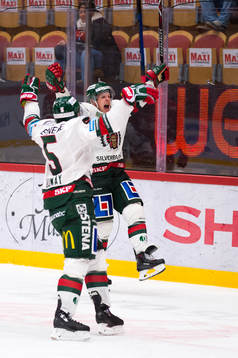 Frölundas Max Friberg jublar