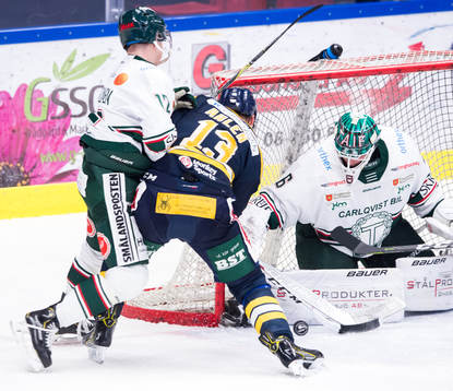 Södertäljes Mikael Ahlén och Tingsryds Joonas Valkonen,