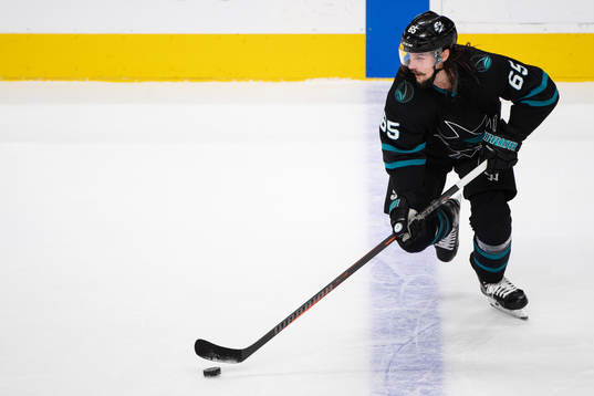 during a regular season NHL game between San Jose Sharks