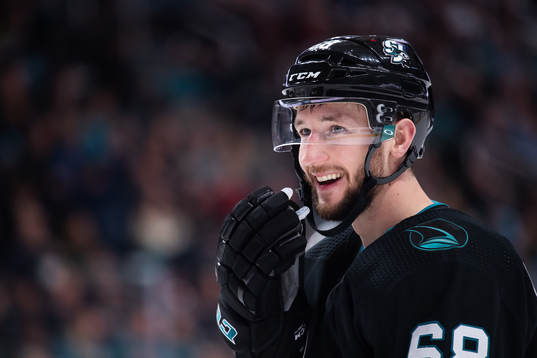 Melker Karlsson of San Jose Sharks