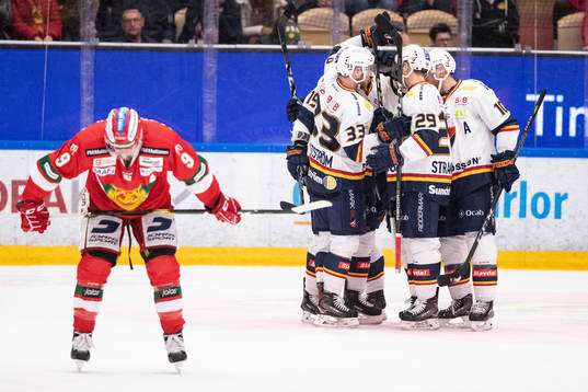 Djurgårdens spelarna jublar
