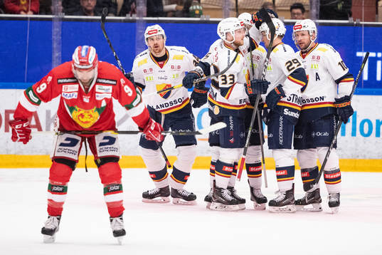 Djurgårdens spelarna jublar