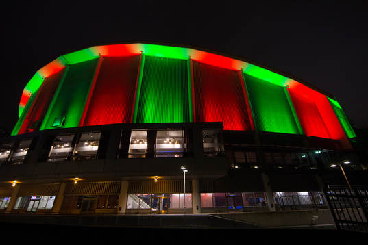 Arena Scandinavium exteriört innan ishockeymatchen i SHL