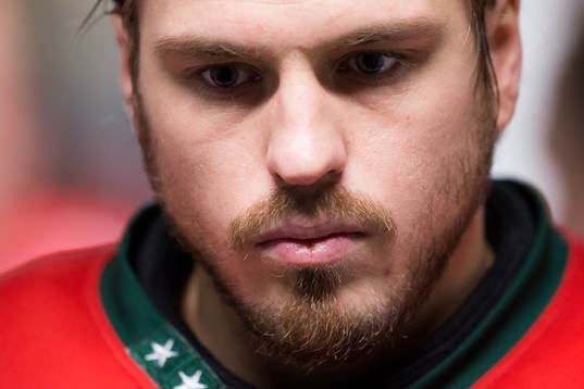 Frölundas Sebastian Stålberg innan ishockeymatchen i SHL