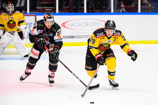 Luleås Erik Gustafsson och Malmö Redhawks Lars Bryggman
