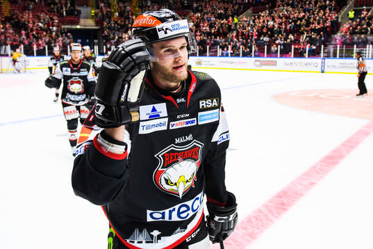 Malmö Redhawks Kim Rosdahl jublar