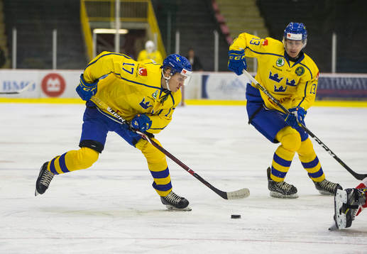 Sweden forward Filip Sveningsson (17)