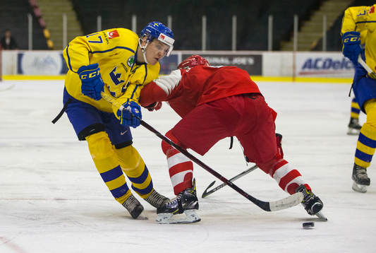 Sweden forward Filip Sveningsson (17)