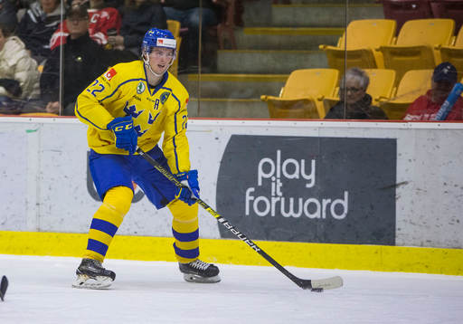 Sweden forward Isac Lundeström (22)