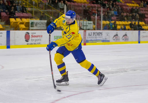 Sweden forward Lucas Elvenes (23)