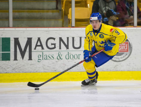Sweden defenceman Nils Lundkvist (9)
