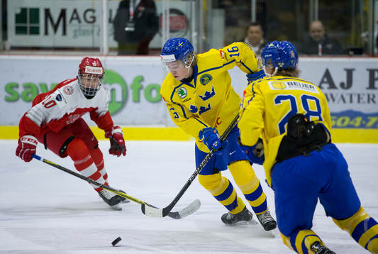 Sweden defenceman Filip Westerlund (16)