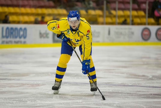 Sweden defenceman Adam Ginning (5)