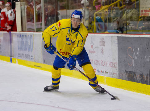 Sweden forward Filip Sveningsson (17)