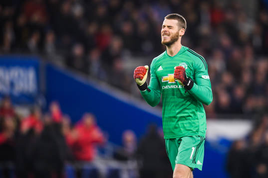 Goalkeeper David de Gea of Manchester United celebrates