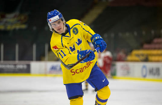 Sweden forward Samuel Fagemo (11)  in action  against
