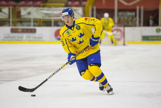 Sweden defenceman Adam Boqvist (3) in action in the