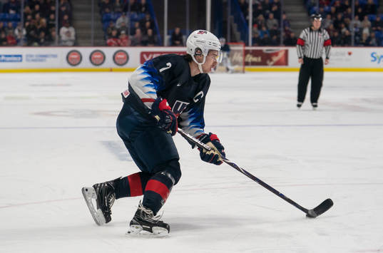 Quinn Hughes #7 of the United States