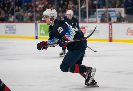Joel Farabee #28 of the United States