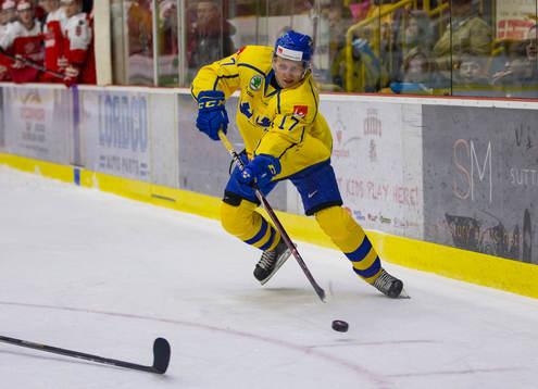 Sweden forward Filip Sveningsson (17)