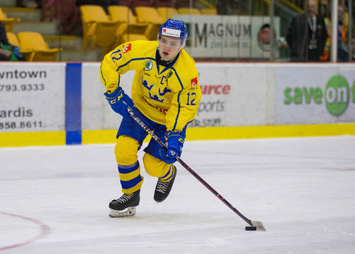 Sweden defenceman Erik Brännström (12)