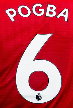 The shirt of Paul Pogba of Manchester United