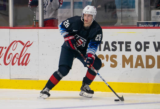 Joel Farabee #28 of the United States