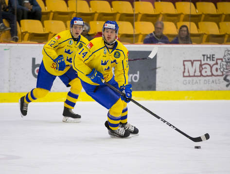 Sweden forward Hugo Leufvenius (14)