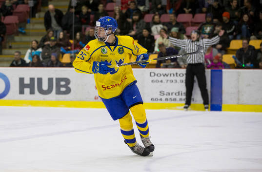 Sweden defenceman Philip Broberg (25)