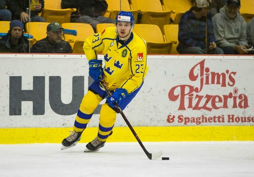 Sweden forward Lucas Elvenes (23)