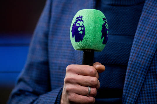 A green microphone