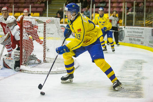 Sweden forward Filip Hållander (19)