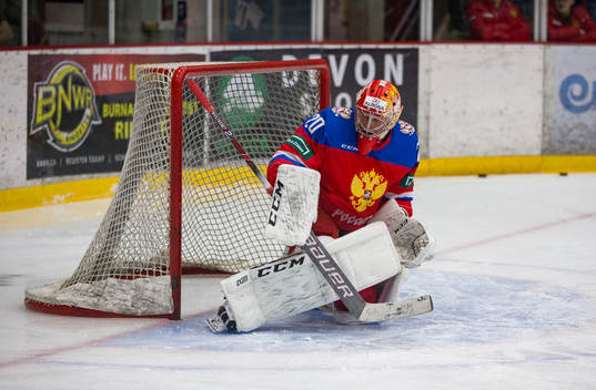 Russia goalie Petr Kochetkov (20)