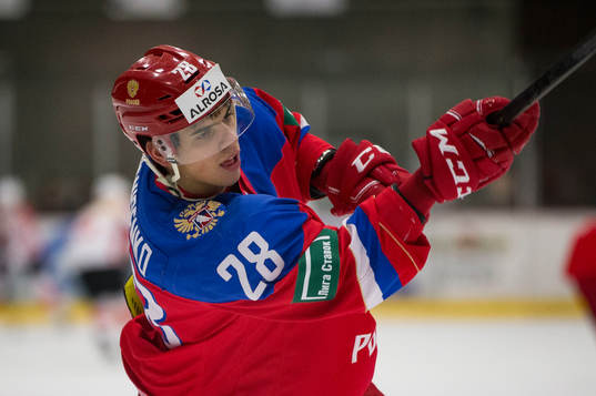 Russia forward Grigory Denisenko (28)